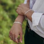 pulsera plata hombre