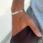 pulsera plata hombre