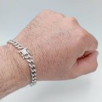 pulsera plata hombre
