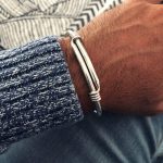 pulsera plata hombre