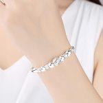 pulsera plata mujer