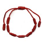 pulsera roja 7 nudos