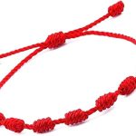 pulsera roja 7 nudos